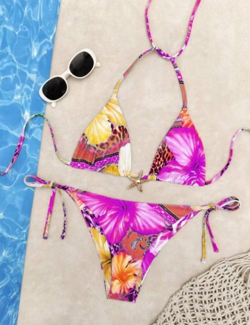 Costum de baie Shein, mix culori