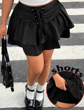 Fustă mini Shein Curve+, negru