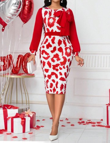 Rochie midi Shein, mix culori