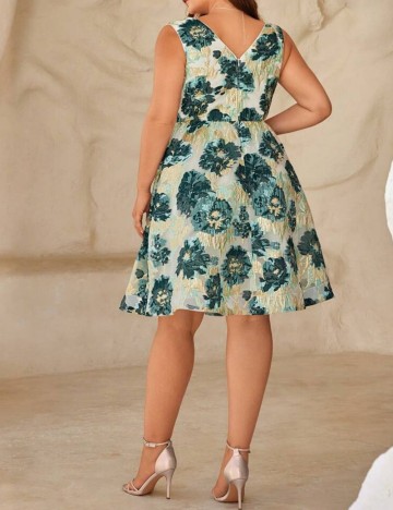 Rochie midi Shein Curve+, mix culori
