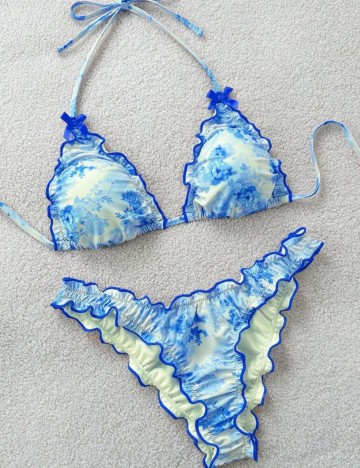Costum de baie Shein, mix culori