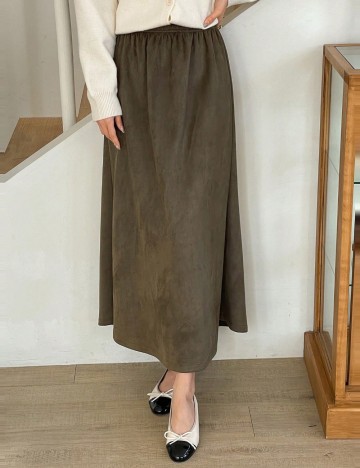 Fustă midi DAZY by Shein, kaki