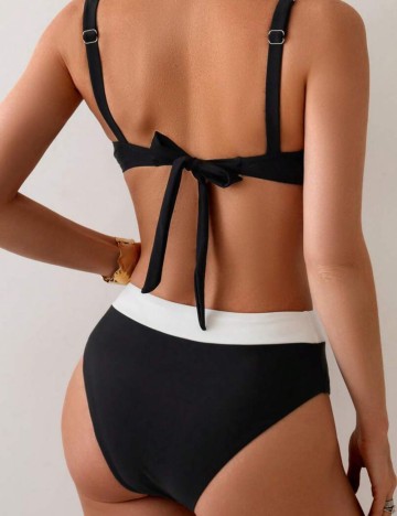 Costum de baie Shein, mix culori