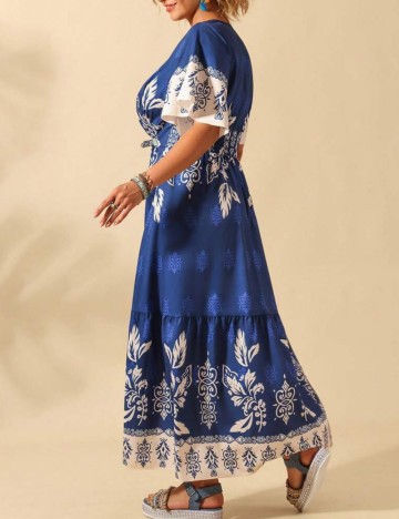 Rochie maxi Shein Curve+, mix culori