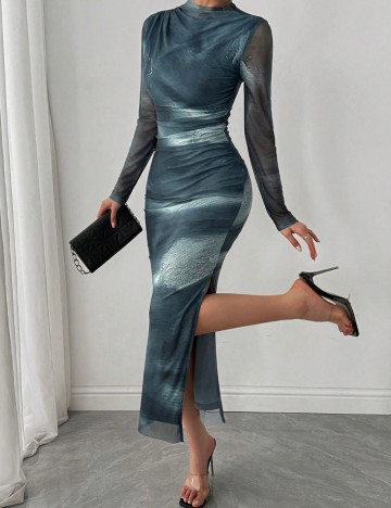 Rochie maxi Shein, mix culori