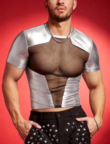 Top Shein, argintiu