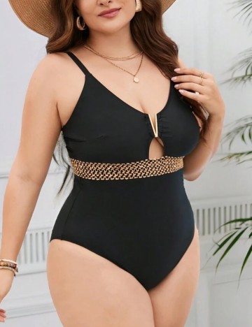 Costum de baie întreg Shein Curve+, negru