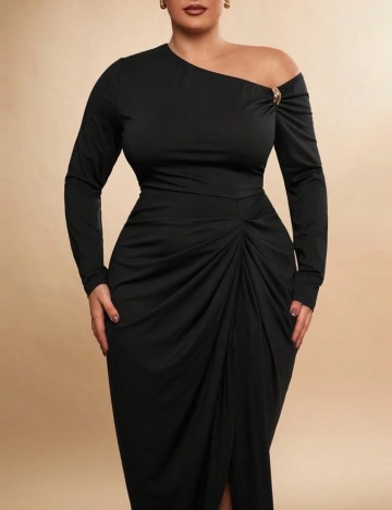 Rochie midi Shein Curve+, negru