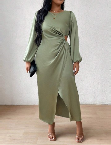 Rochie maxi Shein Curve+, verde