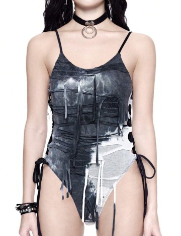 Costum de baie întreg Romwe by Shein, mix culori