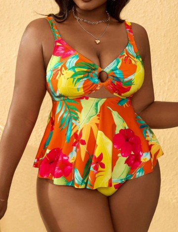 Costum de baie Shein Curve+, mix culori