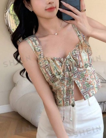 Top Shein, mix culori