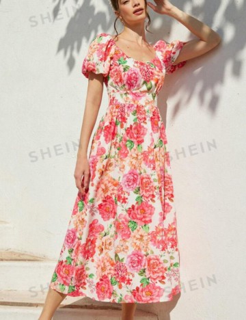 Rochie midi Shein, mix culori