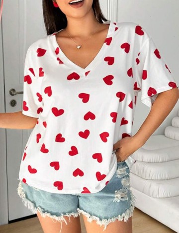 Tricou Shein Curve+, alb