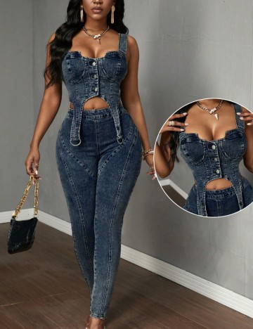 Top Shein, albastru