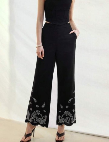 Pantaloni MOTF by Shein, negru
