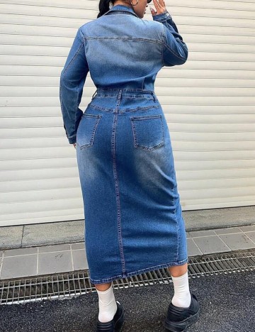 Rochie de blugi Shein Curve+, albastru