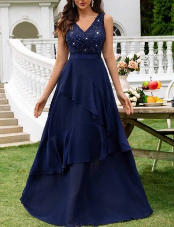 Rochie de ocazie Shein, albastru