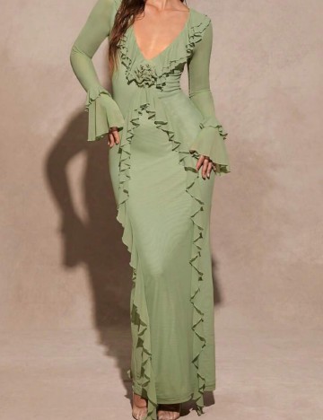 Rochie maxi Shein, verde