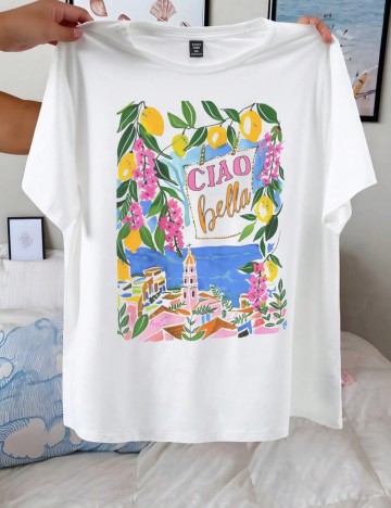 Tricou Shein Curve+, alb