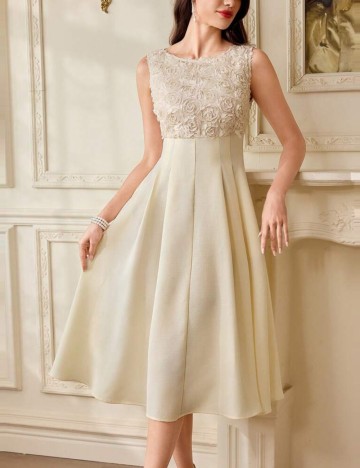 Rochie midi Shein, crem