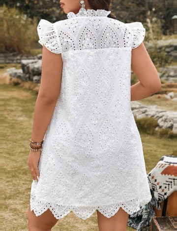 Rochie mini Shein Curve+, alb