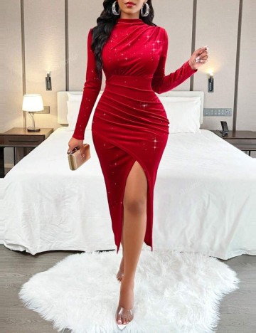 Rochie midi Shein, roșu