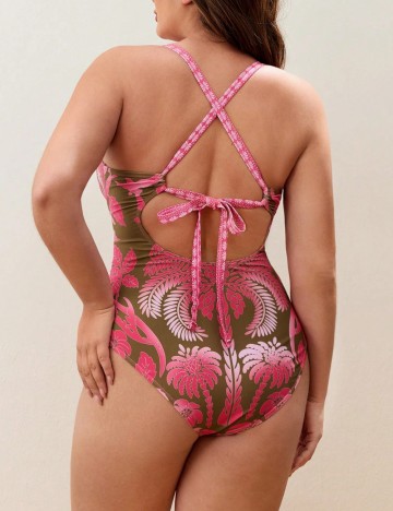 Set costum de baie și fustă Shein Curve+, mix culori