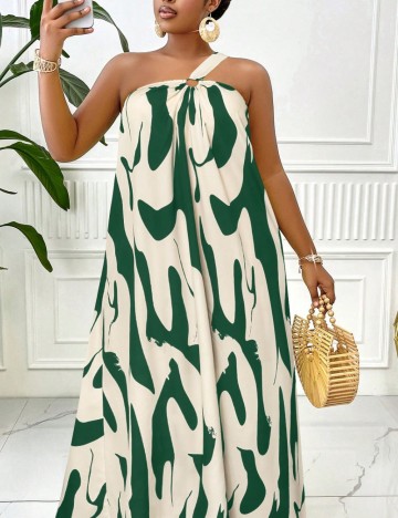 Rochie maxi Shein Curve+, mix culori