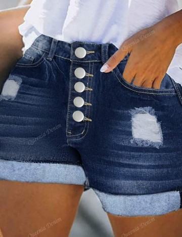 Pantaloni scurți Shein, albastru