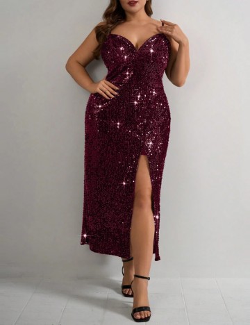 Rochie de ocazie Shein Curve+, mov