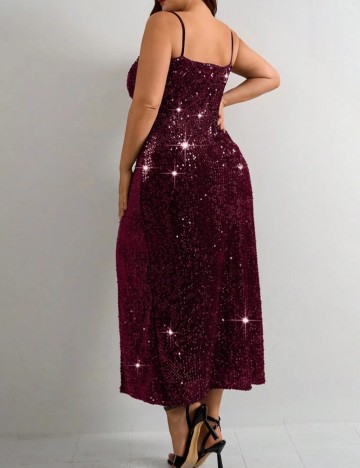 Rochie de ocazie Shein Curve+, mov