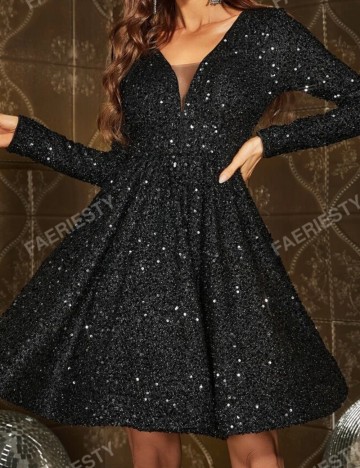 Rochie de ocazie FAERIESTY by Shein, negru