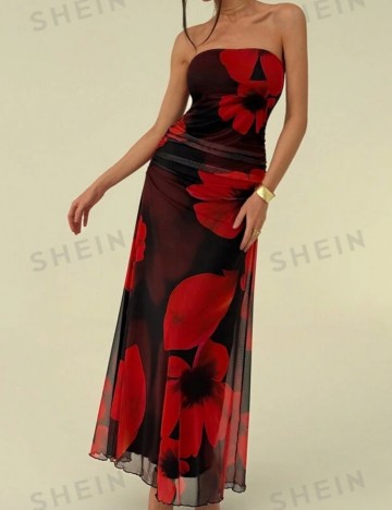 Rochie maxi Shein, mix culori