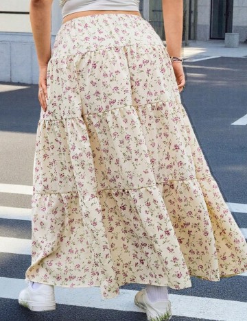 Fustă maxi Shein Curve+, mix culori