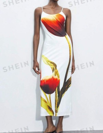 Rochie midi Shein, mix culori