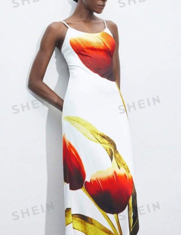Rochie midi Shein, mix culori
