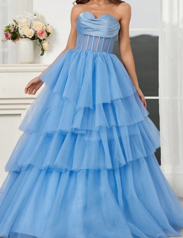 Rochie de ocazie Shein, albastru