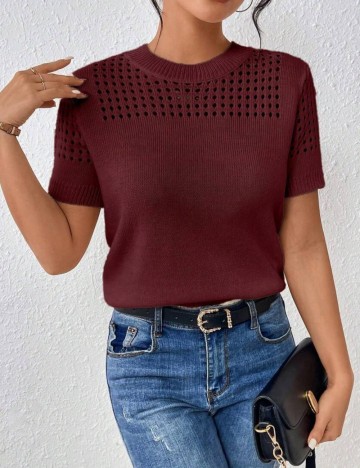 Tricou Shein, vișiniu