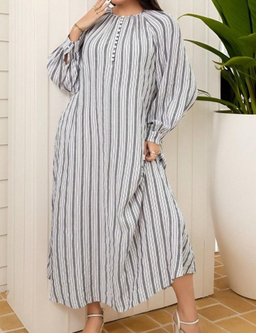 Rochie maxi Shein Curve+, mix culori
