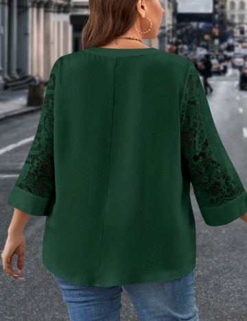Cămașă Shein Curve+, verde