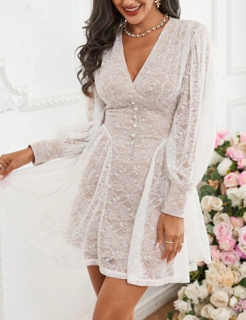 Rochie mini Shein, alb