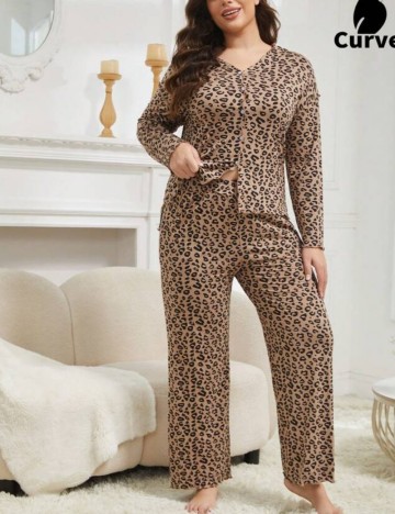 Compleu pijamale Shein Curve+, mix culori