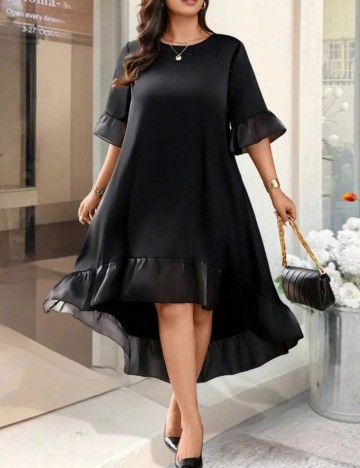 Rochie midi Shein Curve+, negru