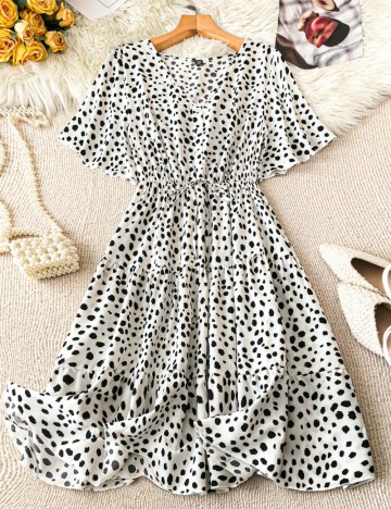 Rochie midi Shein Curve+, mix culori