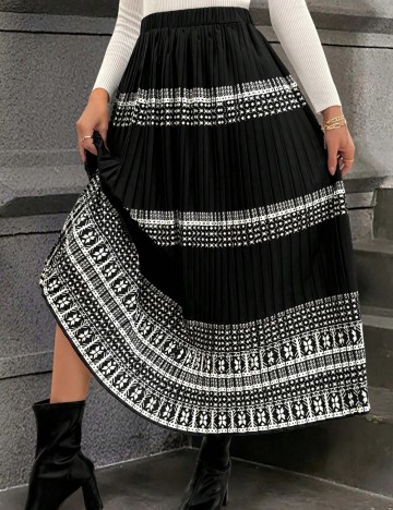 Fustă midi Shein, mix culori