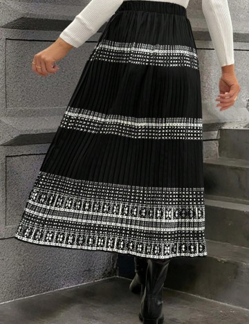 Fustă midi Shein, mix culori