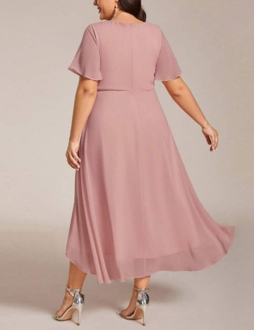 Rochie midi Shein Curve+, roz