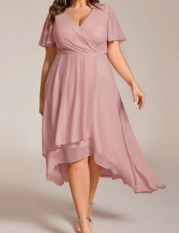 Rochie midi Shein Curve+, roz