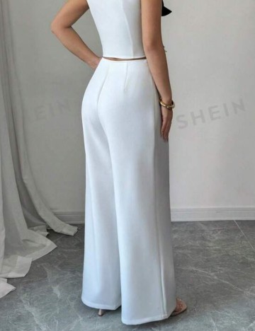 Pantaloni Shein, alb
